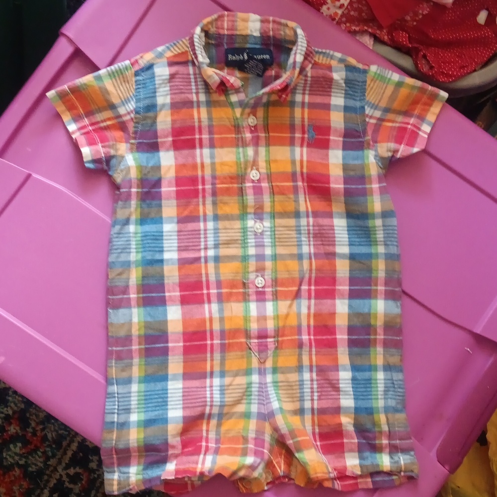 Ralph Lauren plaid summer romper